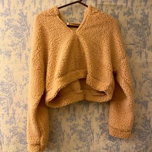 Cute crop top sweater fuzzy